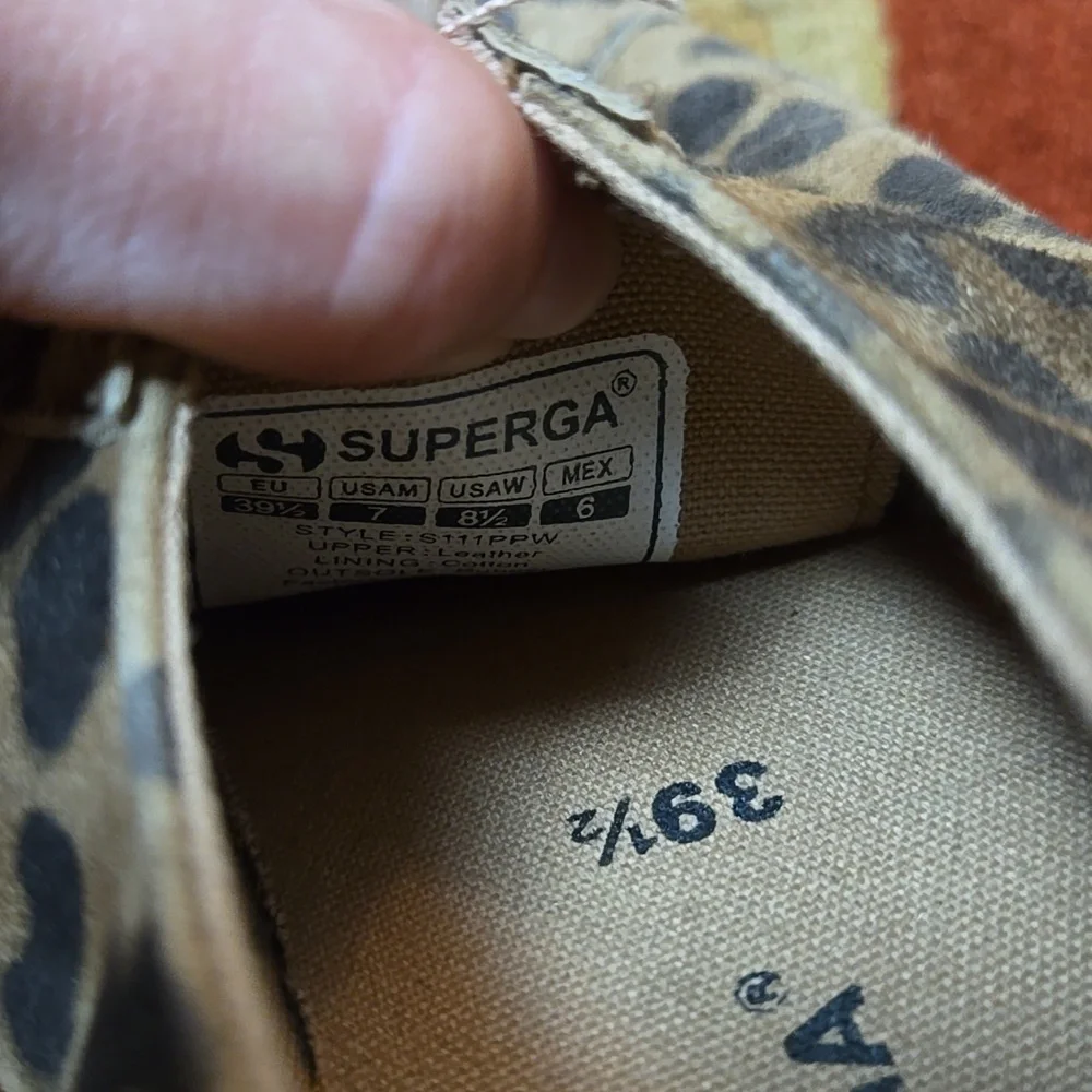 Superga Leopard Print Leather Sneakers